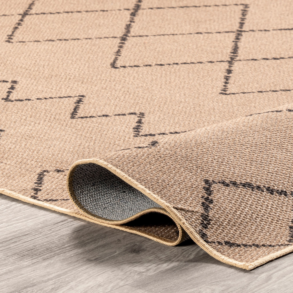 Alexandra Easy-Jute Washable Zig Zag Rug | Natural