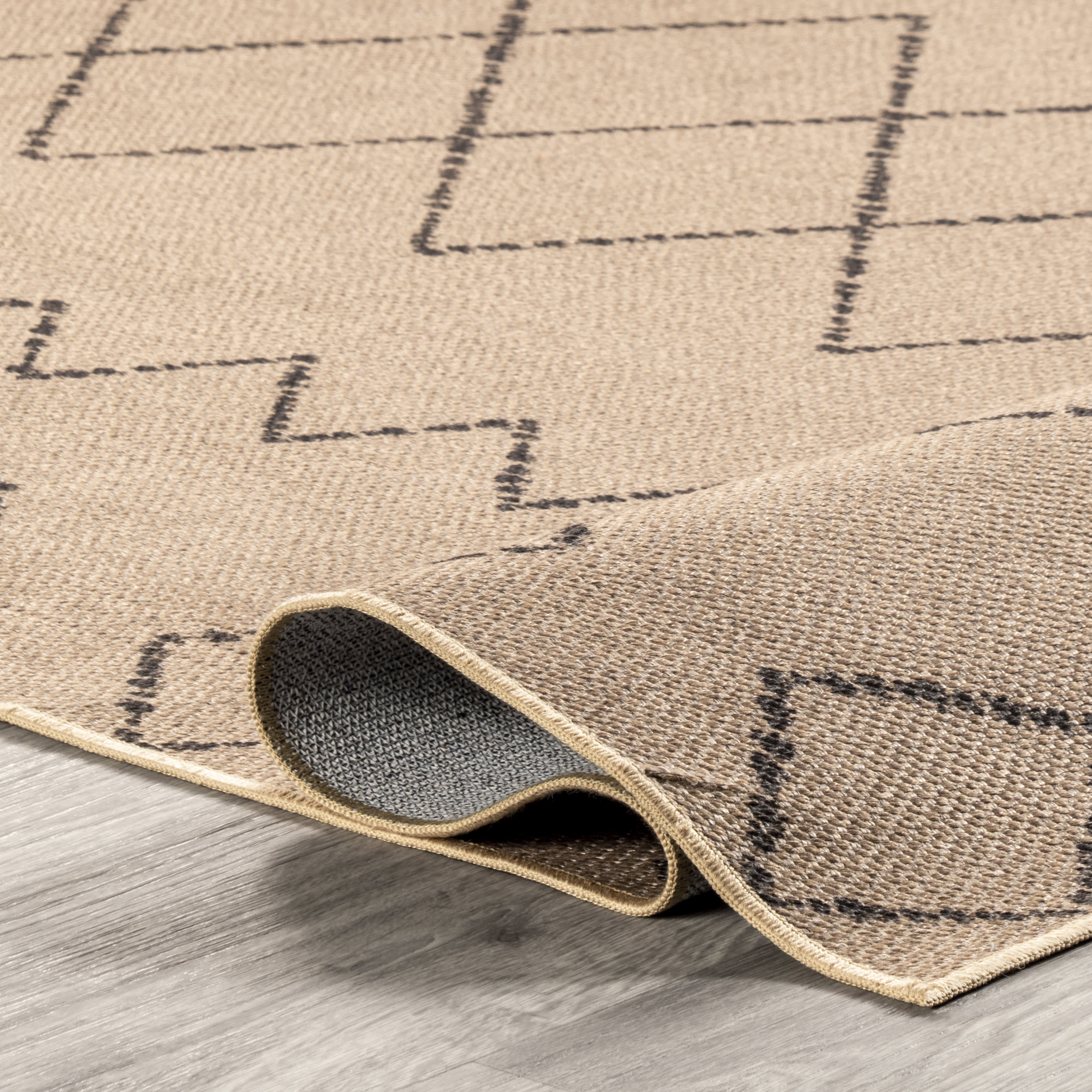 Alexandra Easy-Jute Washable Zig Zag Rug | Natural