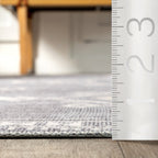 Poppy Persian Spill Proof Washable Rug | Grey