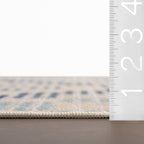Orzalla Southwestern Diamond Washable Rug | Blue