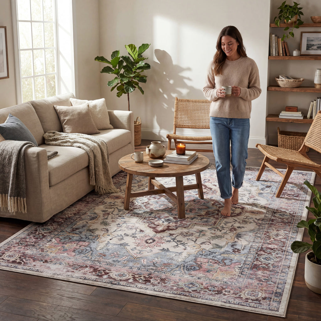 Vanisa Traditional Washable Rug | Multicolor