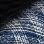 Denim Plaid Machine Washable Rug | Blue