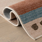 Enice Abstract Washable Rug | Brown
