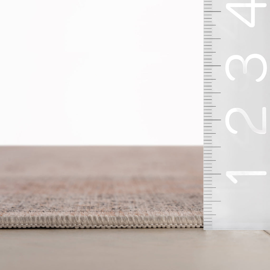 Kanna Oriental and Persian Washable Rug | Peach