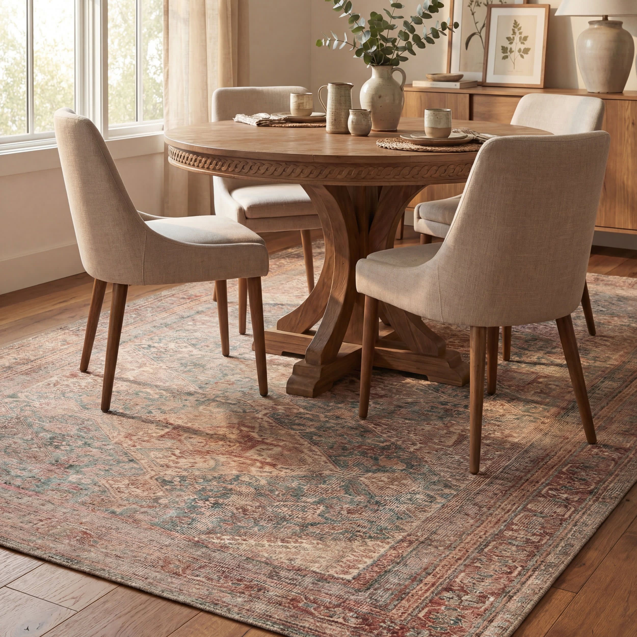 Weda Medallion Rug | Brown
