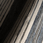 Diora Denim Bohemian Striped Rug | White