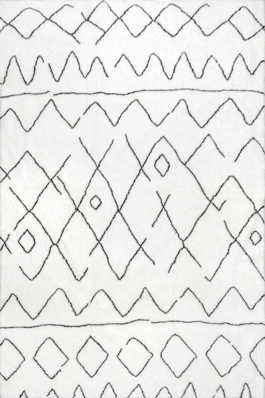 Deanna Washable Shag Rug | Black