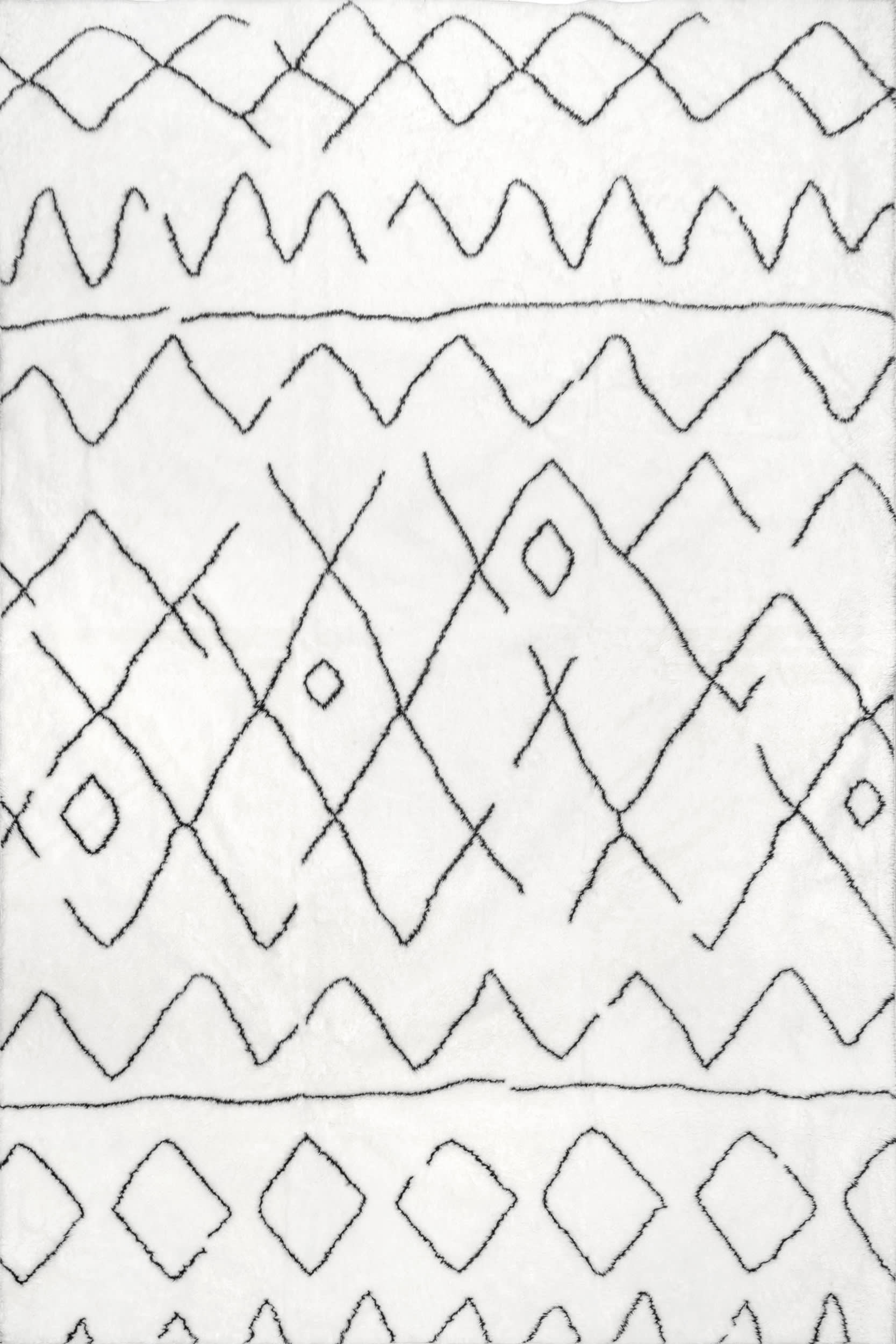 Deanna Washable Shag Rug | Black