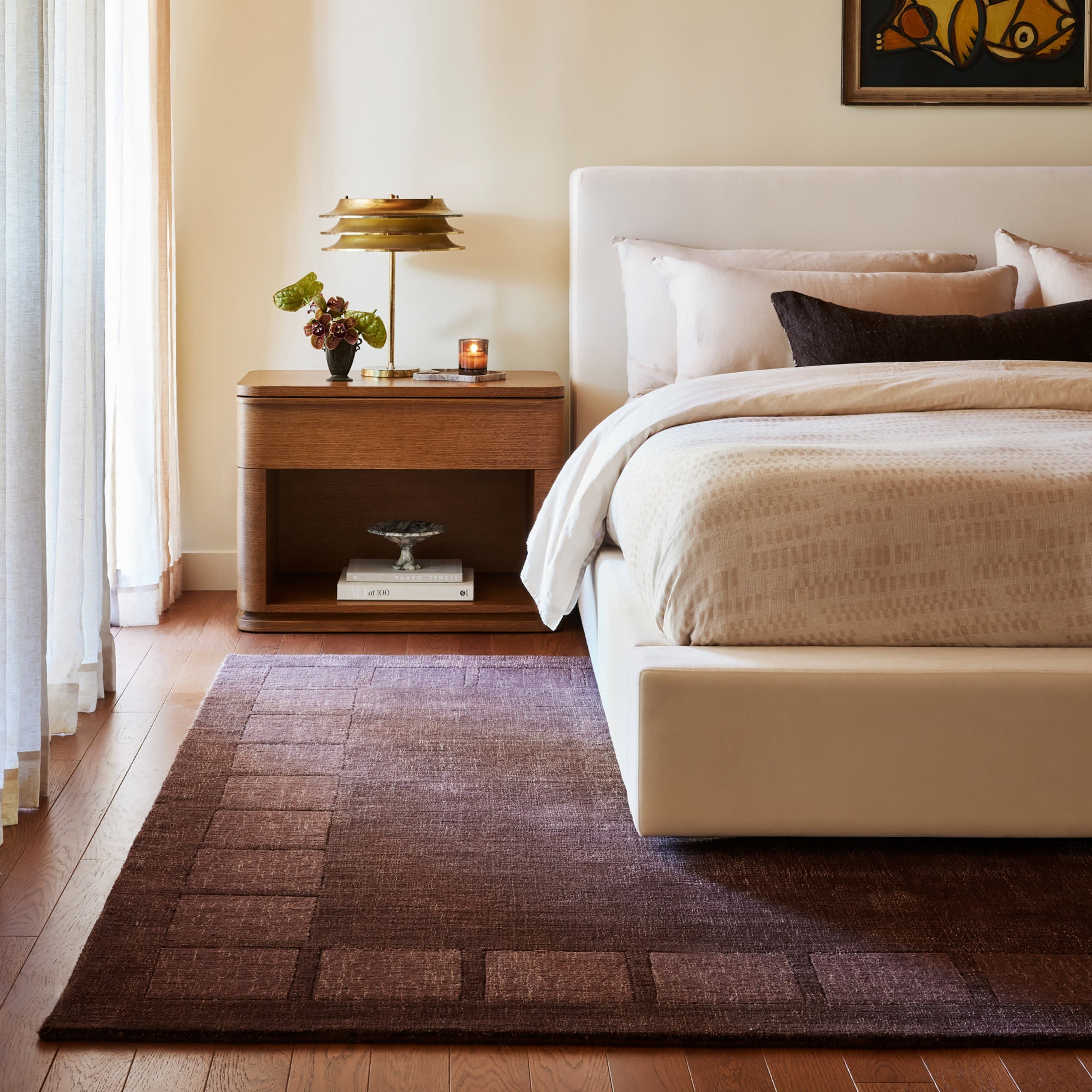 Petra High-Low Wool-Blend Rug | Truffle Brown Secondary image