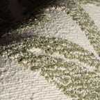 Sage Bohemian Floral Wool Rug | Green