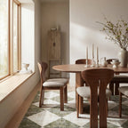 Vanni Checkered Fringed Rug | Green