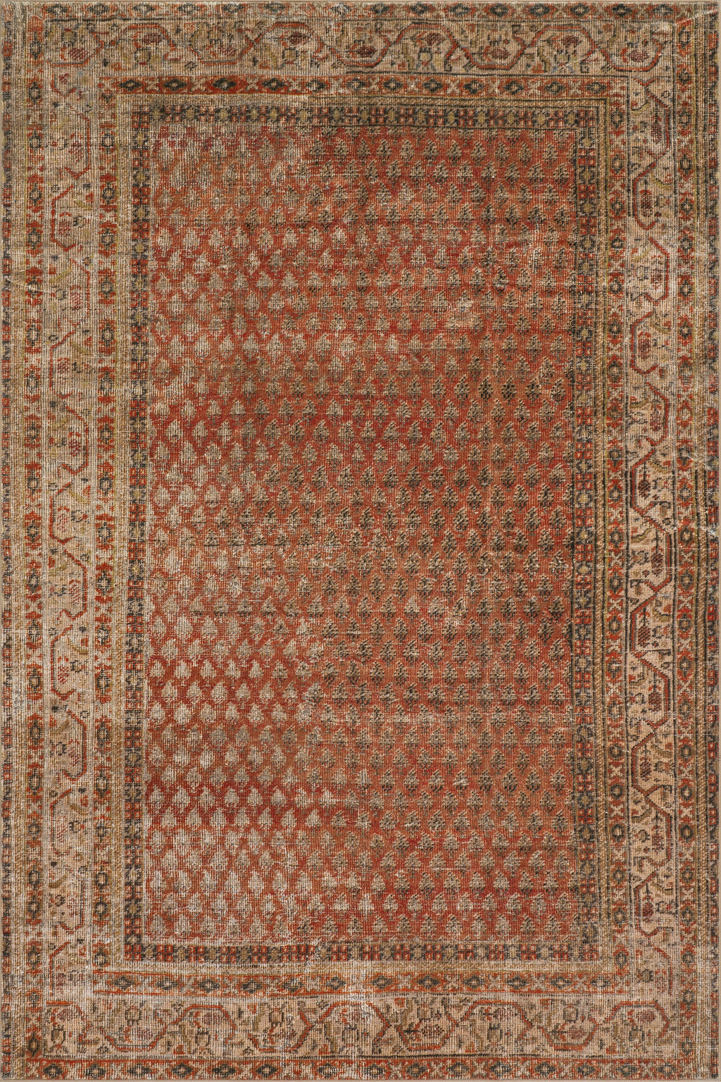 Melin Distresed Washable Rug | Orange