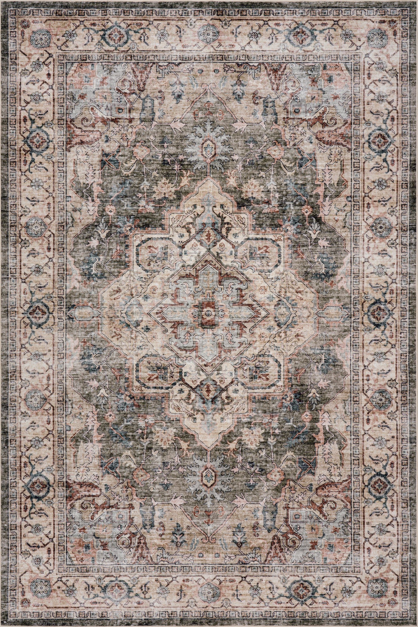 Erica Oriental and Persian Washable Rug | Brown Image secondaire du produit