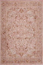 Lianna Washable Vines Rug | Pink
