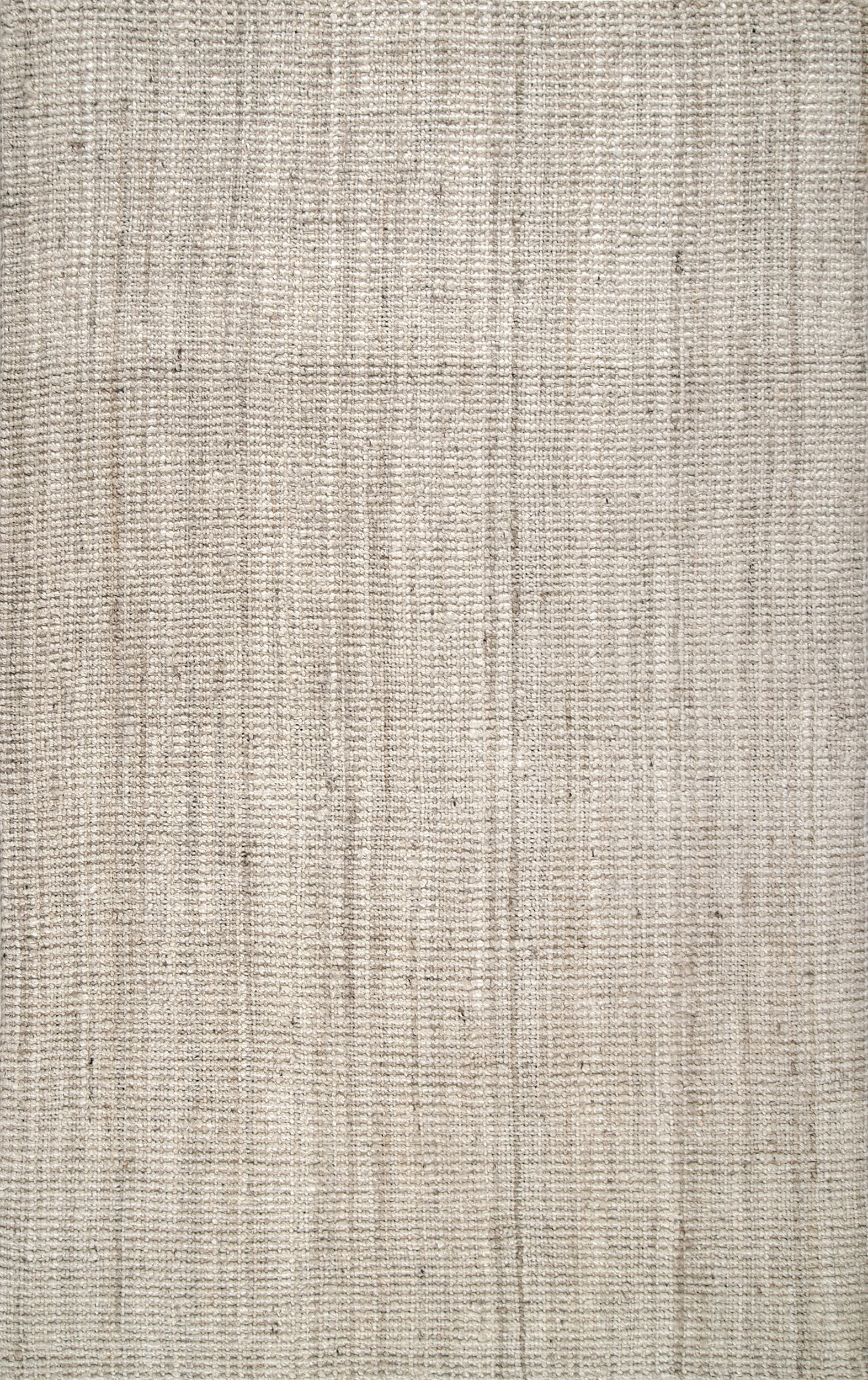 Handwoven Jute Ribbed Solid Rug | Off White Main image