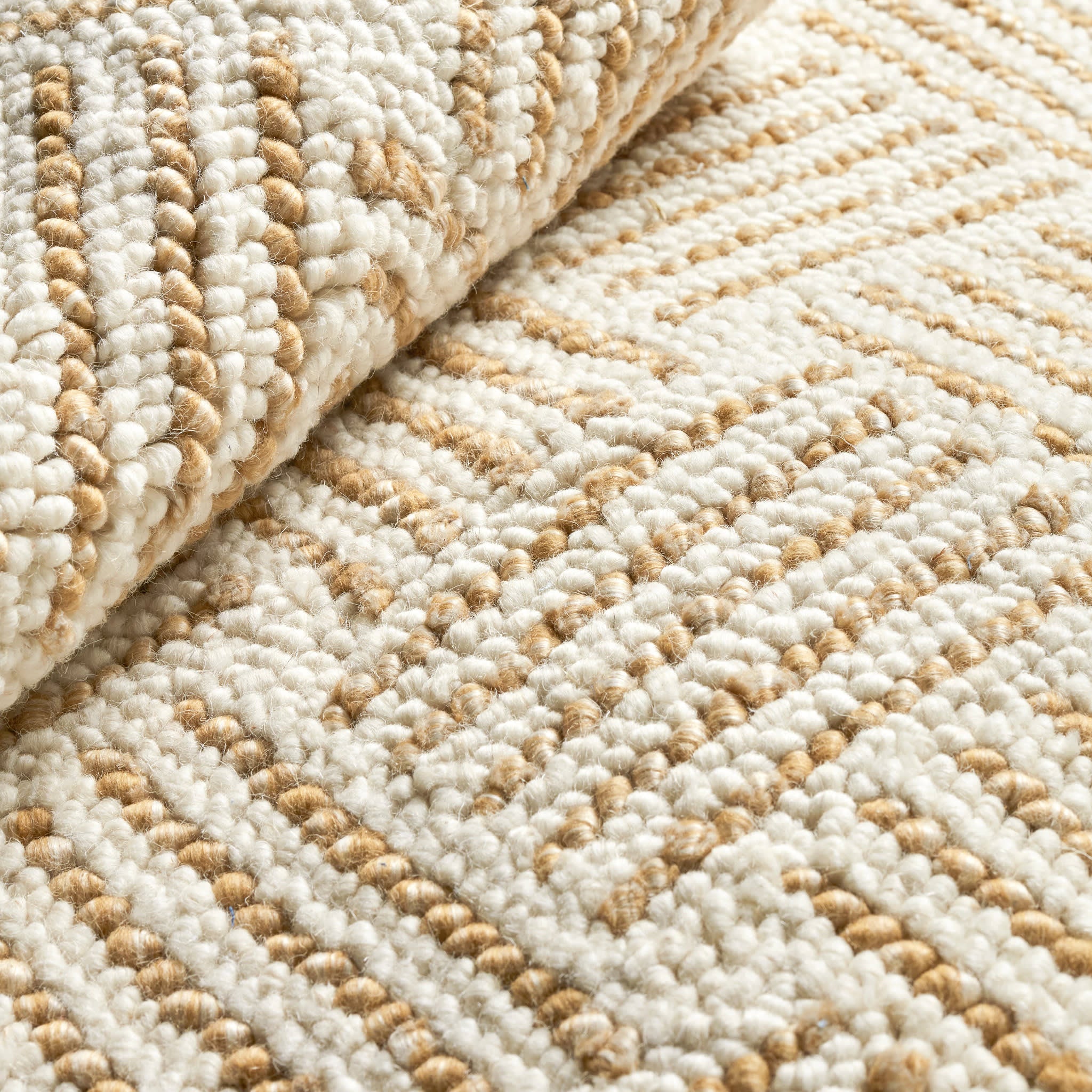 Layers Hand Hooked Wool Rug | Ochre