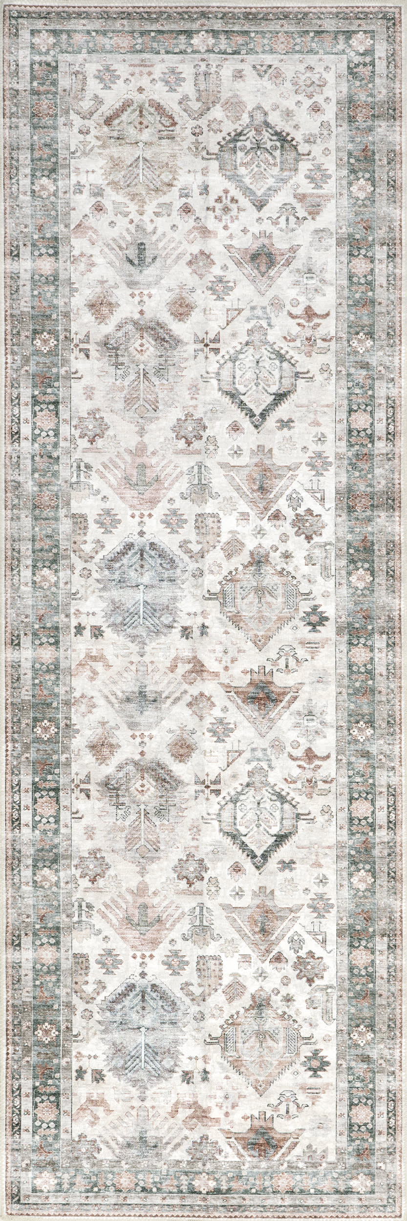 Elandra Spill Proof Washable Rug | Ivory Multicolor