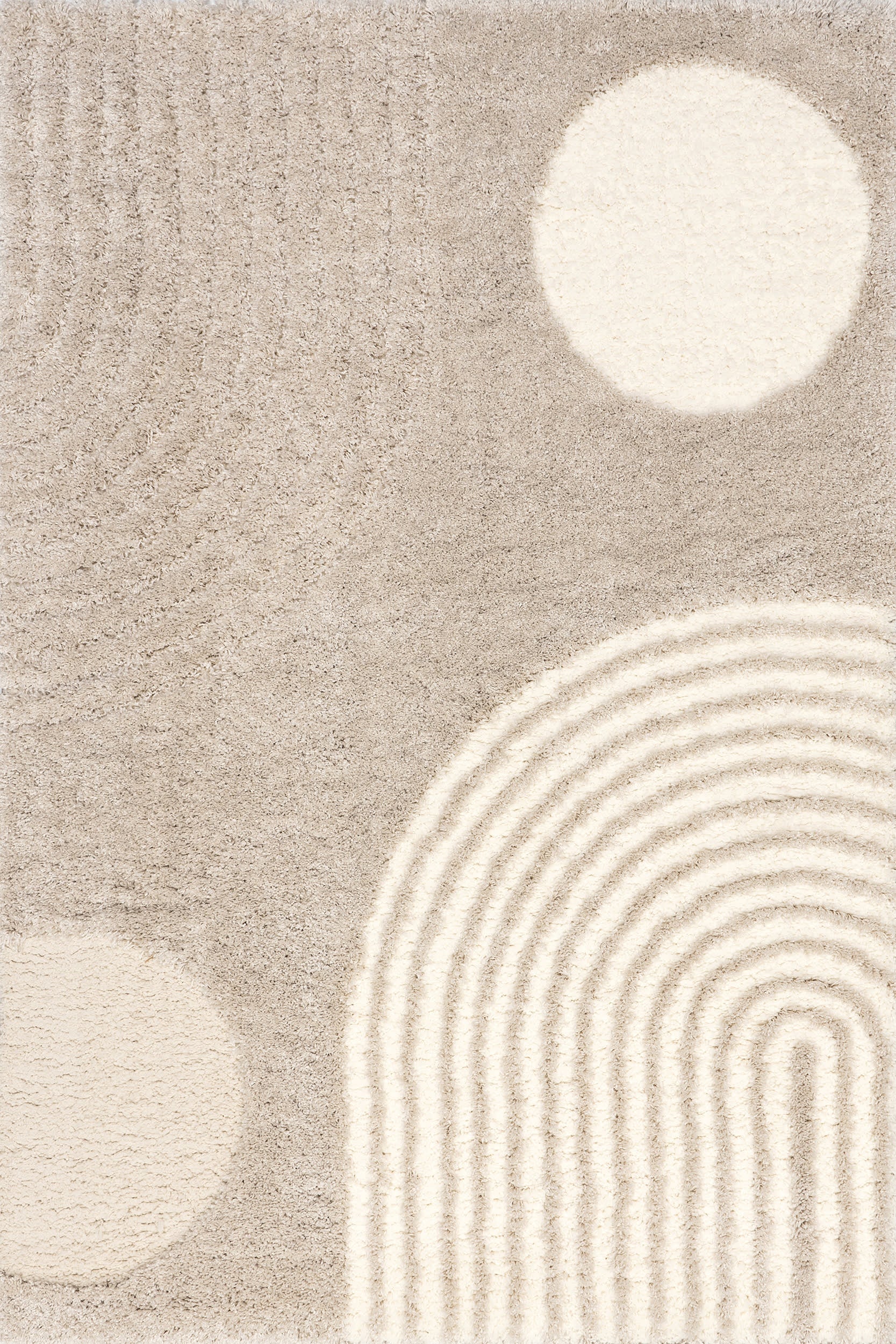 Maren Hazy Swirls Rug | Light Brown Main image
