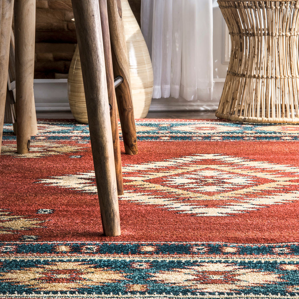Southwestern Diamond Rug | Red