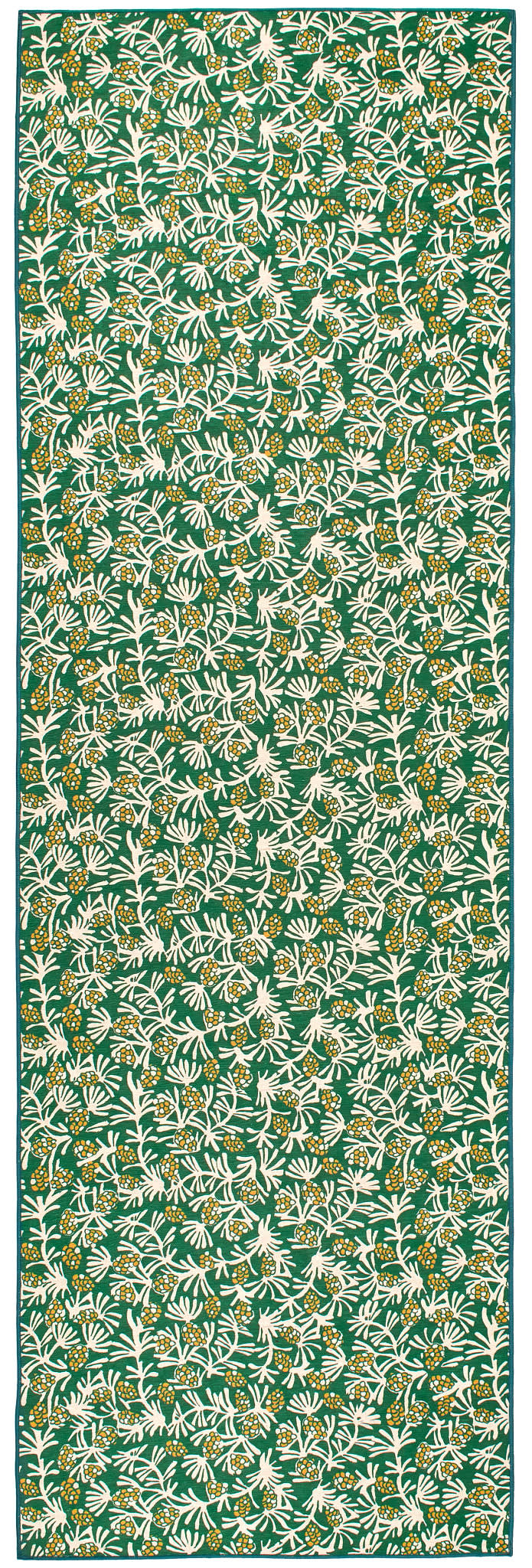 Winter Pinecones Machine Washable Rug | Green