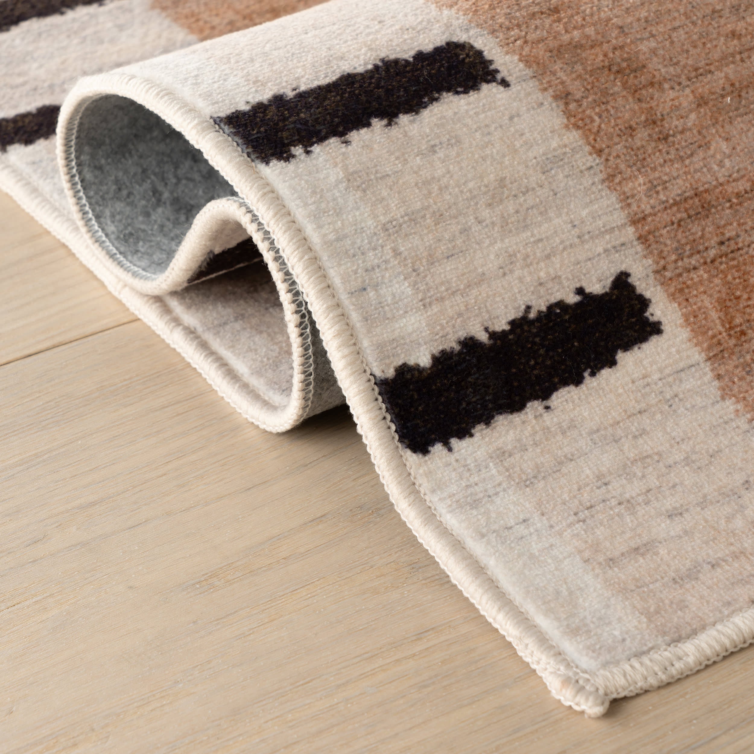 Fexi Bohemian Washable Rug | Natural
