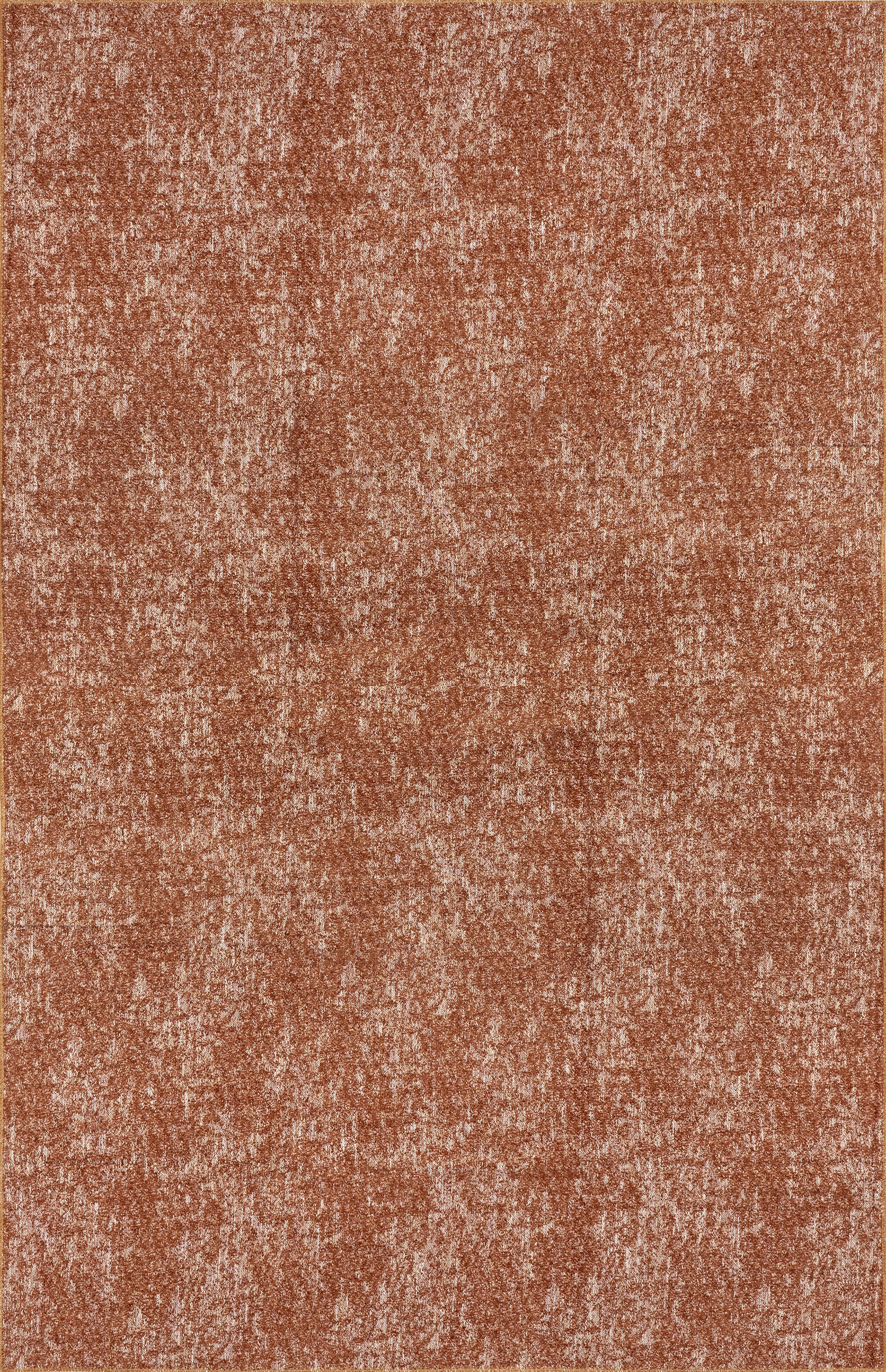 Carla Washable Hazy Solid Rug | Burnt Orange Main image