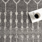 Moroccan Trellis Rug | Dark Grey