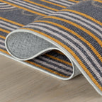 Button Machine Washable Rug | Grey