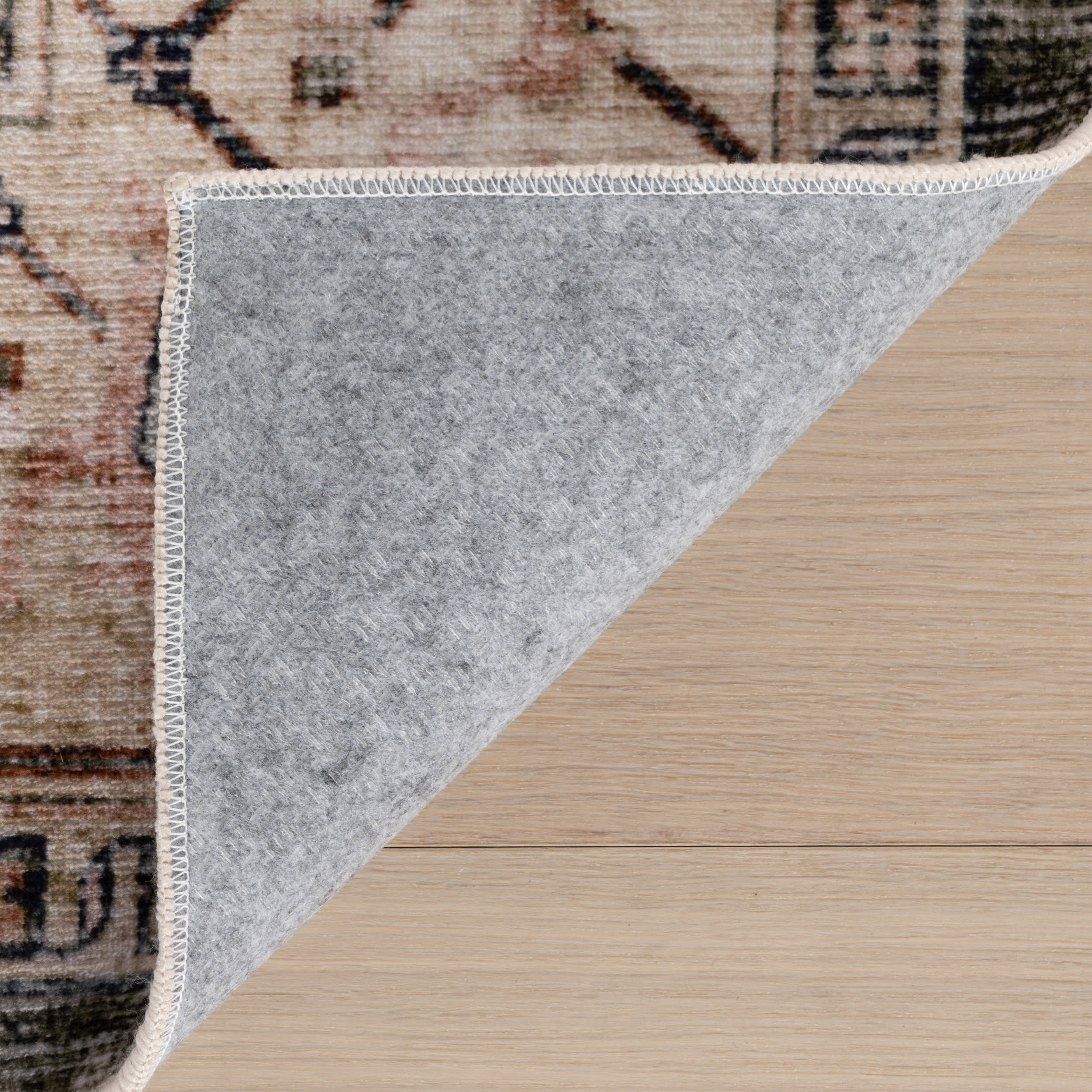 Erica Oriental and Persian Washable Rug | Brown