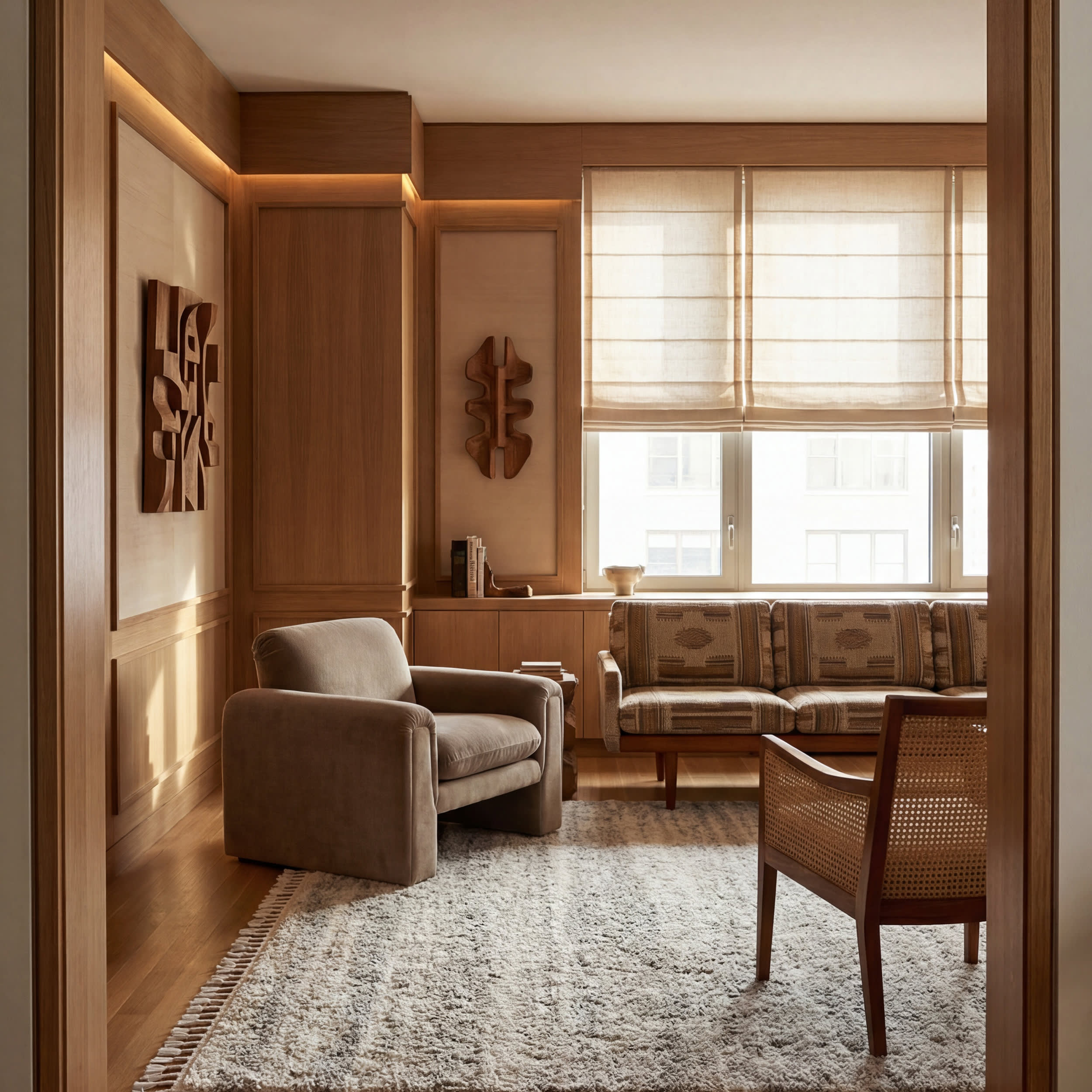 Shaded Shag With Tassels Rug | Ivory Secondary image