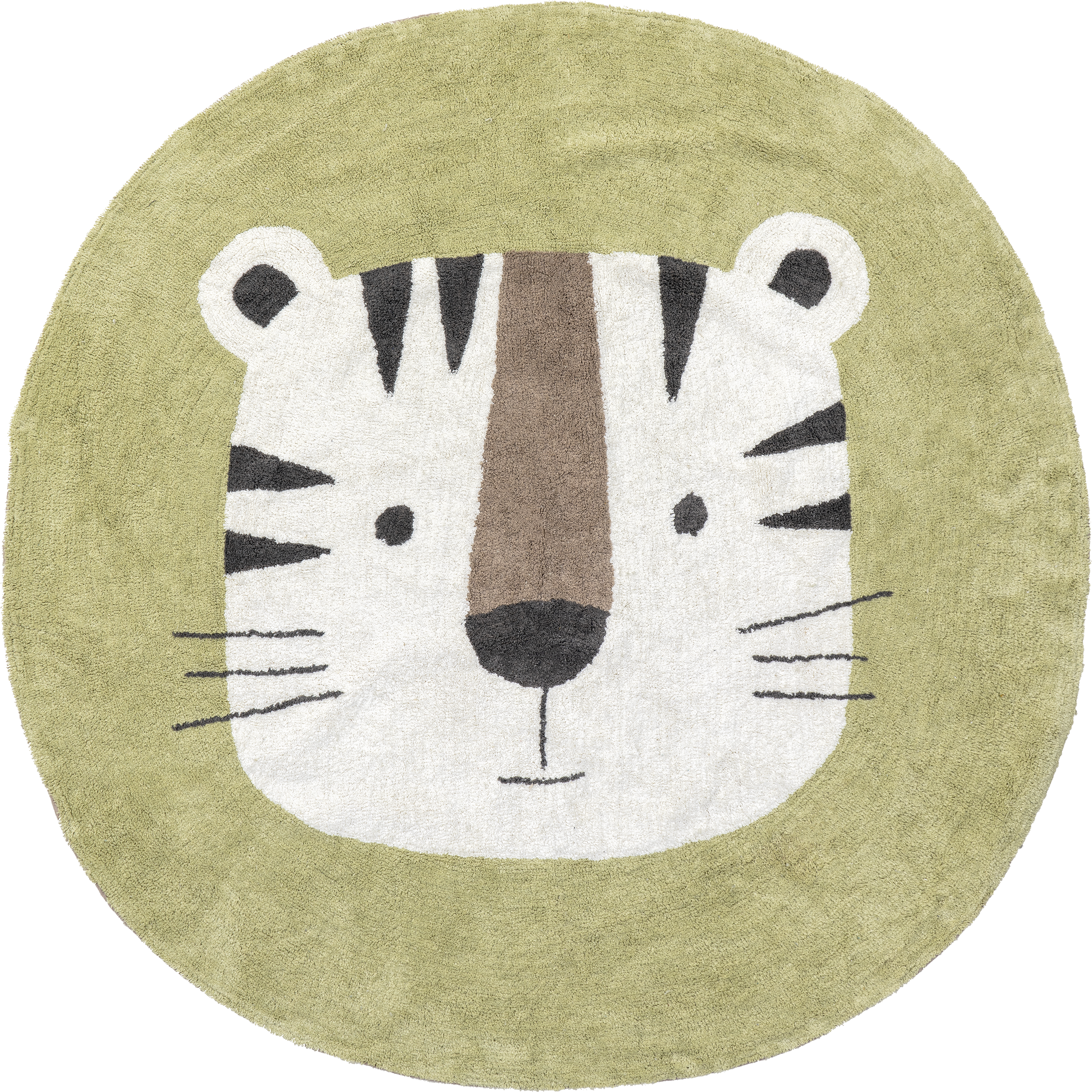 Tiger Nursery Washable Rug | Ivory