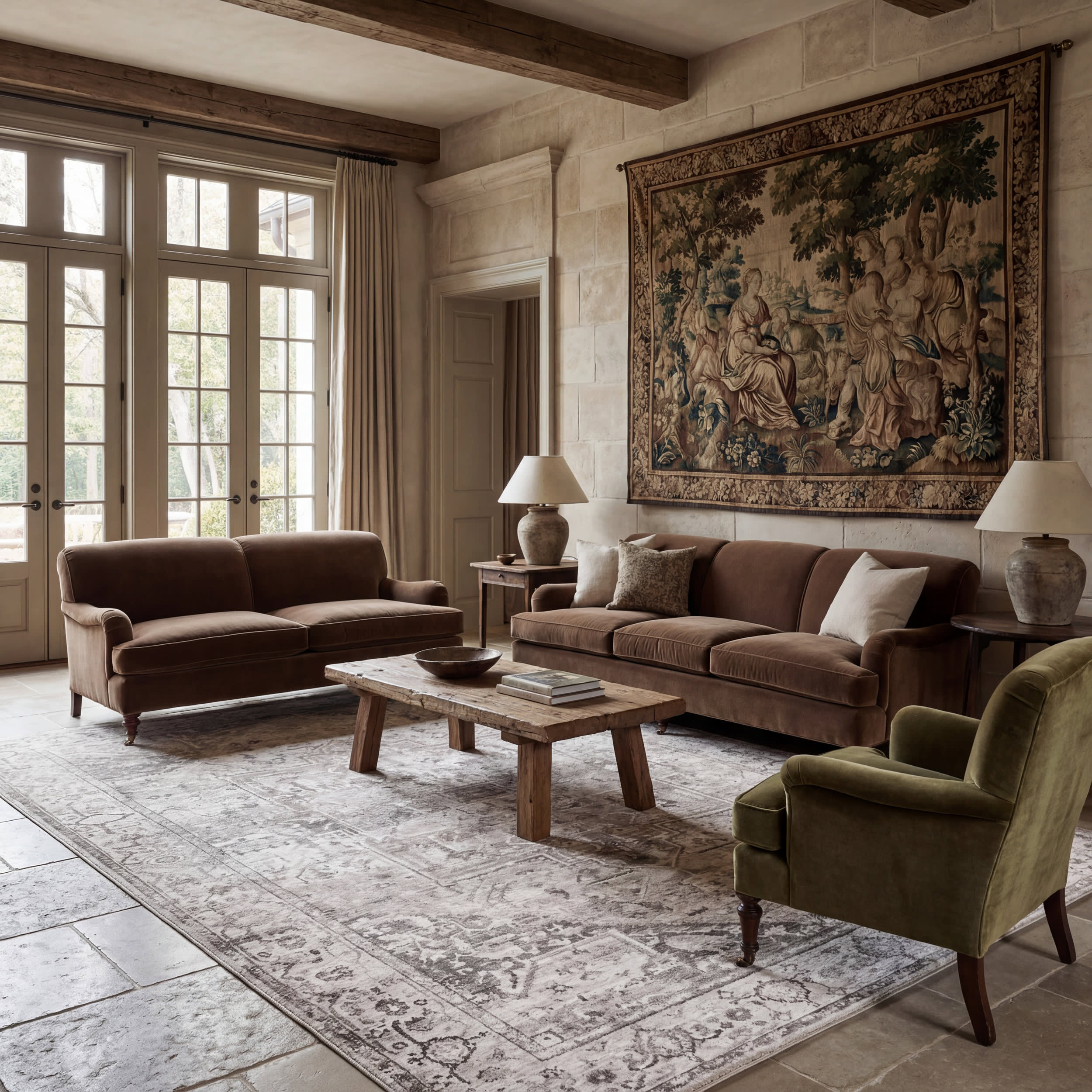 Atrium Medallion Spill Proof Washable Rug | Grey Secondary image