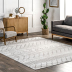 Colleen Washable Geometric Rug | Grey