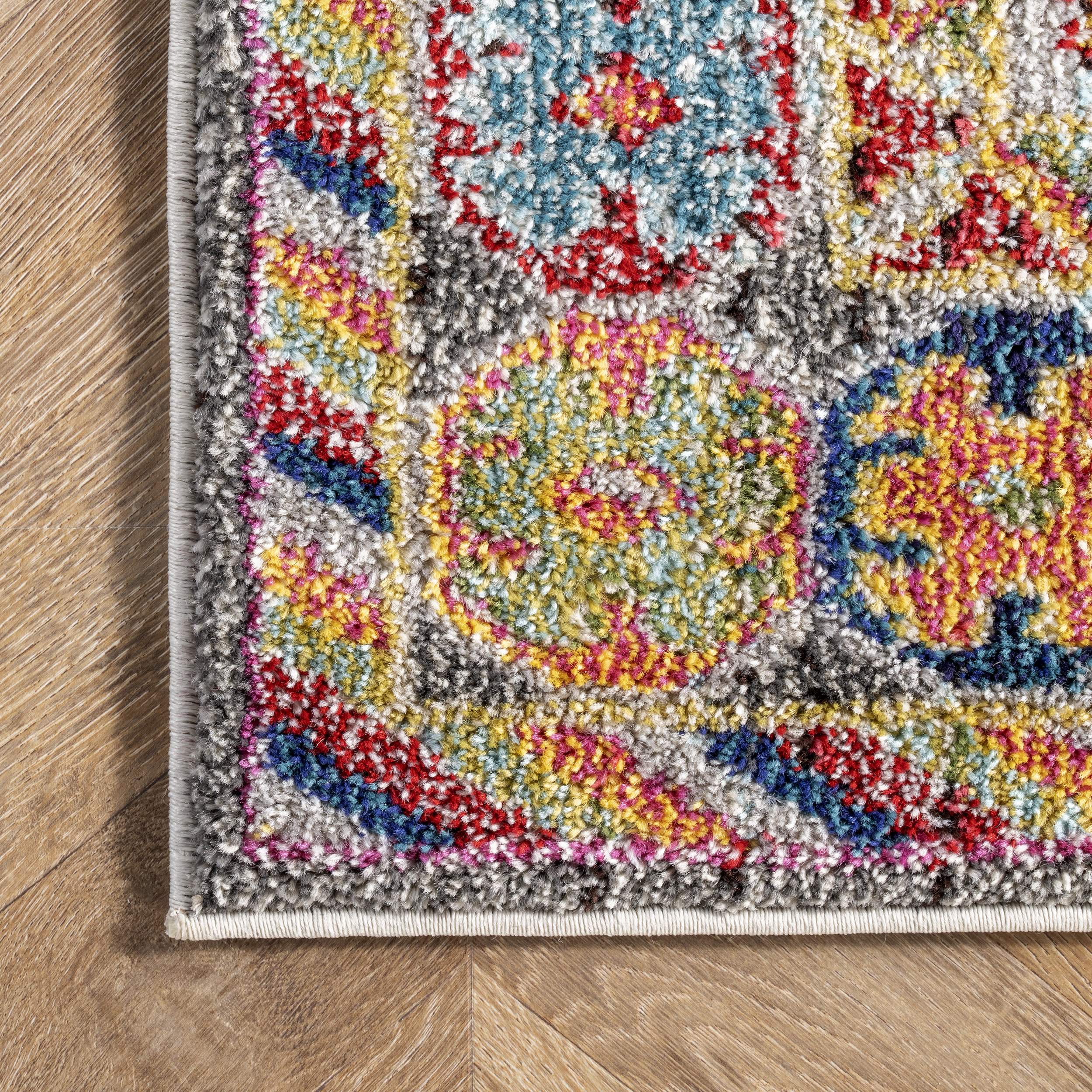 Vibrant Meadow Rug | Black Secondary image