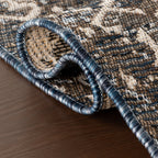Solia Traditional Medallion Indoor/Outdoor Rug | Navy