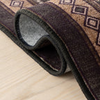 Mev Oriental and Persian Washable Rug | Brown