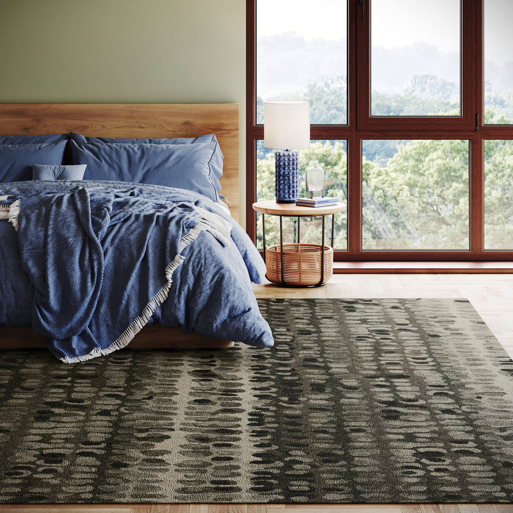 Paint Chip Hand Micro Hooked Wool Rug | Forest