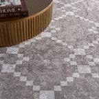 Juni Southwestern Geometric Washable Rug | Taupe