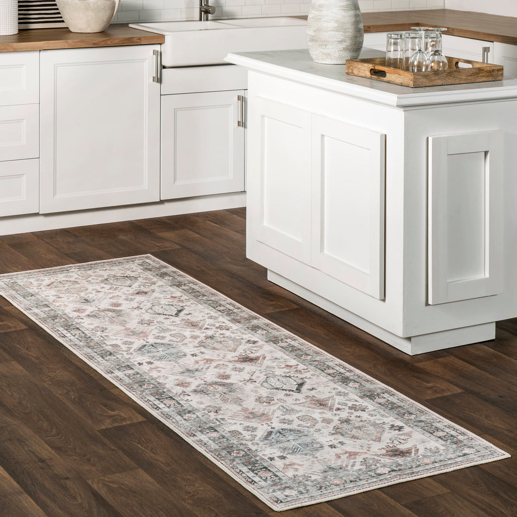 Elandra Spill Proof Washable Rug | Ivory Multicolor