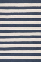 Banks Stripe Handwoven Indoor/Outdoor Rug | Navy