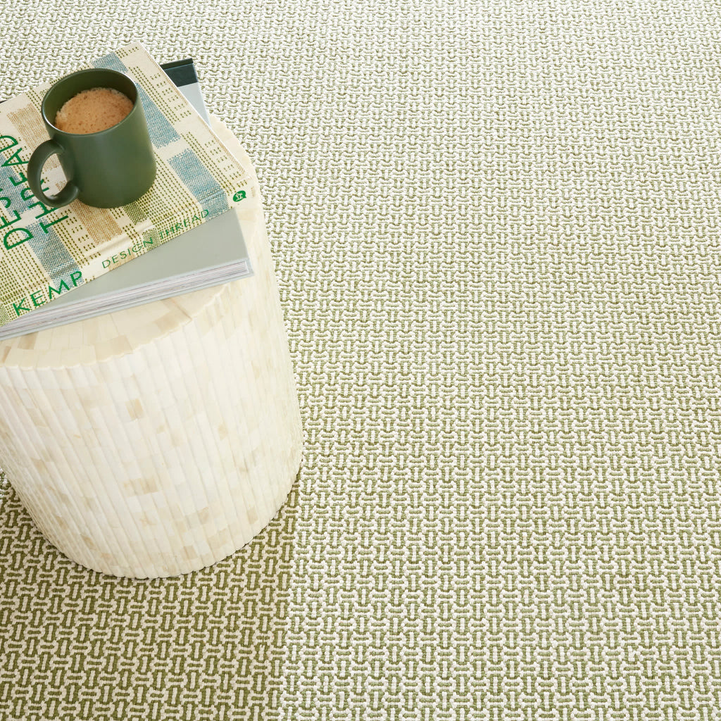 Miss Muffet Handwoven Cotton Rug | Olive