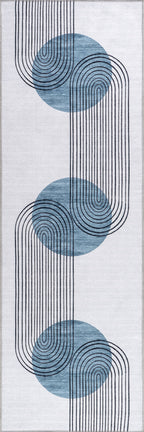 Carlotta Washable Desert Sunset Rug | Blue