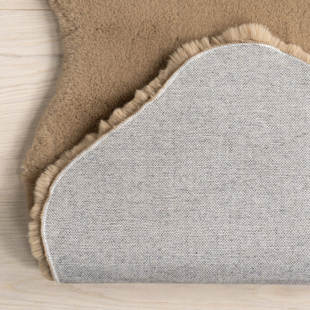 Waverly Double Faux Sheepskin Pelt Plush Cloud Washable Rug | Camel