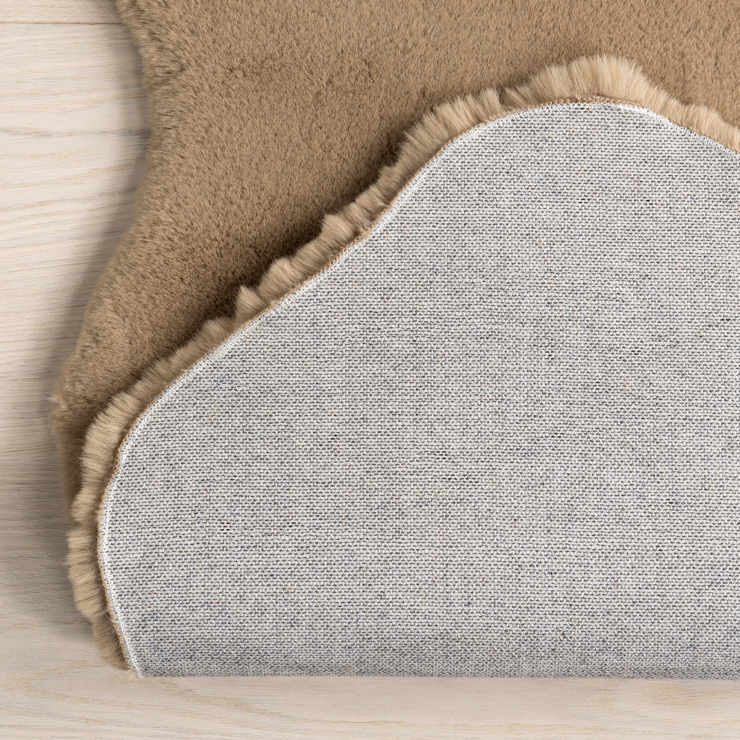 Waverly Double Faux Sheepskin Pelt Plush Cloud Washable Rug | Camel