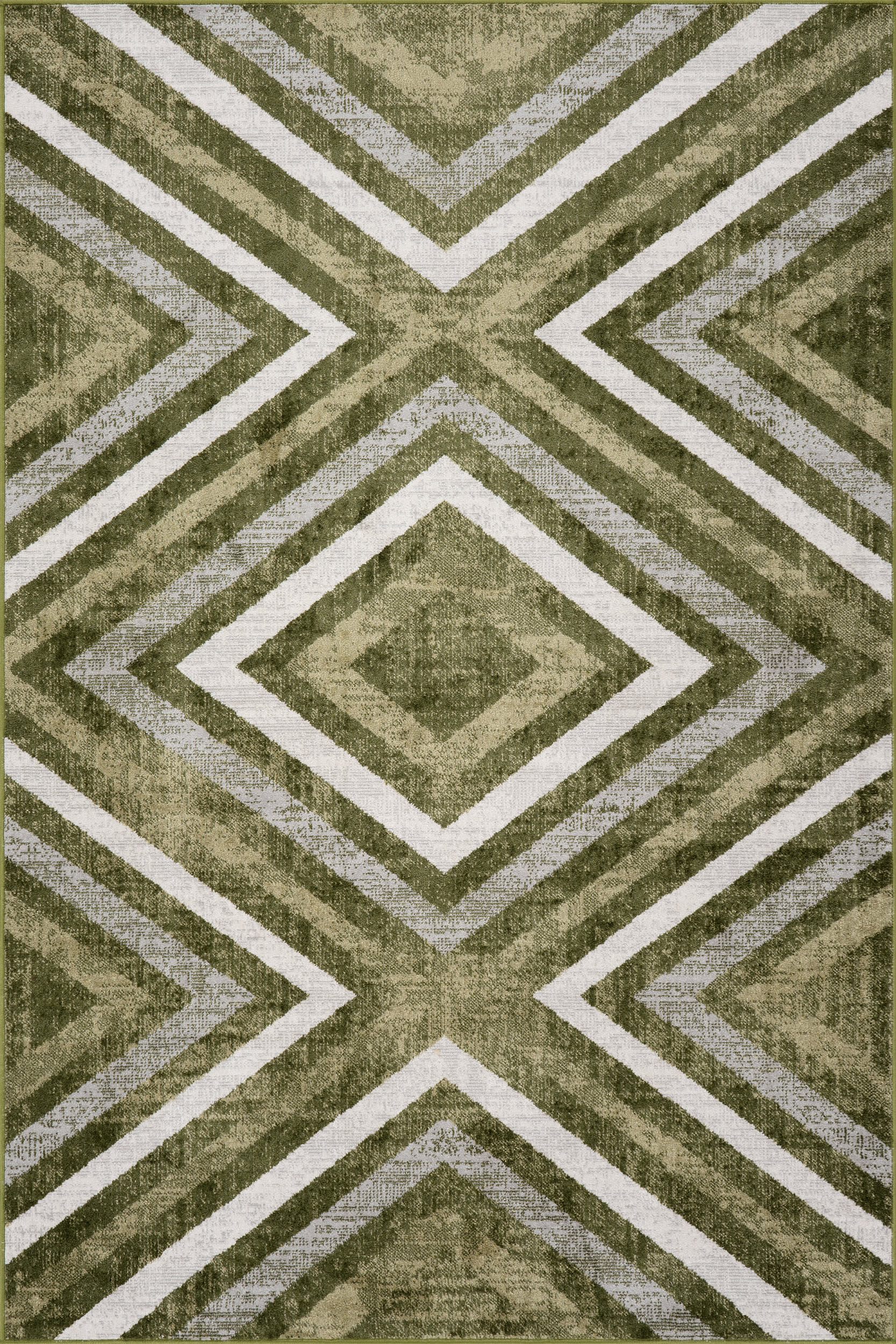 Reeba Washable Distressed Rug | Green
