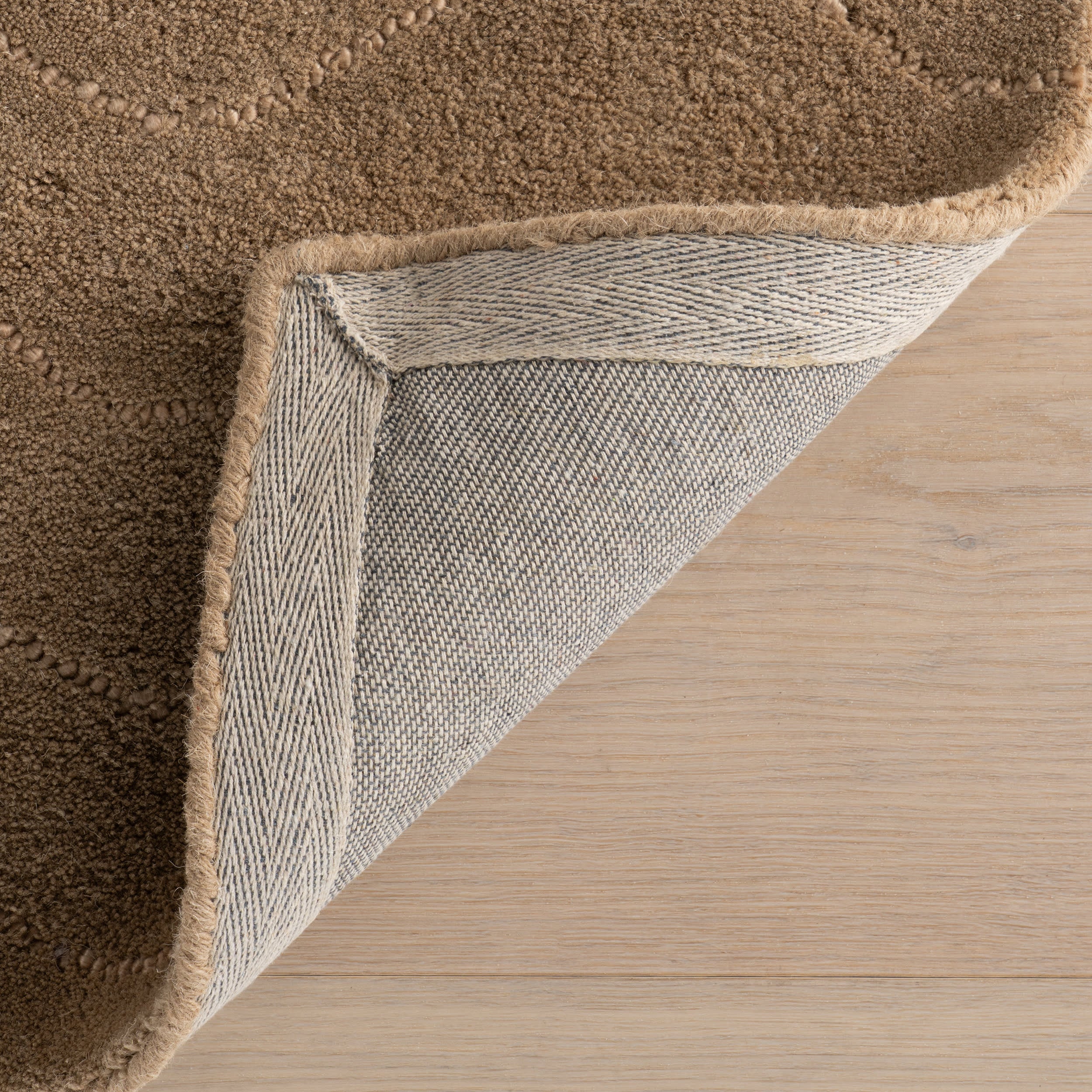 Mireille Solid Wool Cozy Rug | Sand