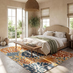 Floral Fireworks Indoor/Outdoor Rug | Blue