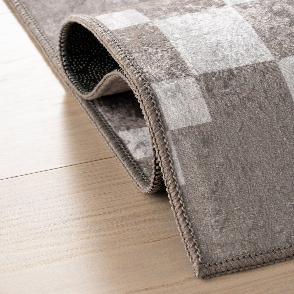 Juni Southwestern Geometric Washable Rug | Taupe