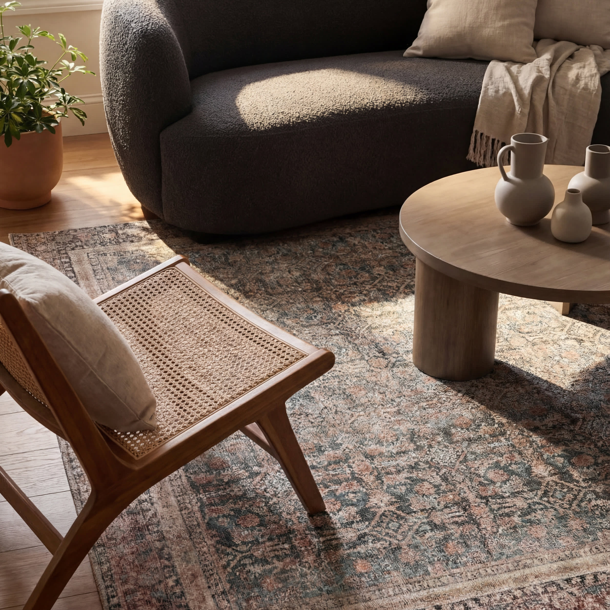 Artemis Vintage Medallion Rug | Blue