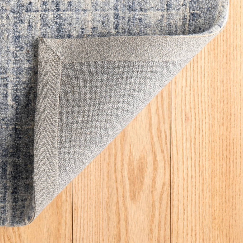 Harris Hand Micro Hooked Wool Rug | Blue/Ivory